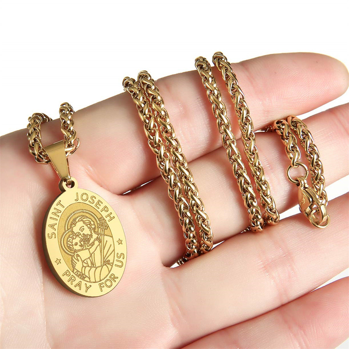 Wholesale Stainless Steel  Medal Pendant Necklace