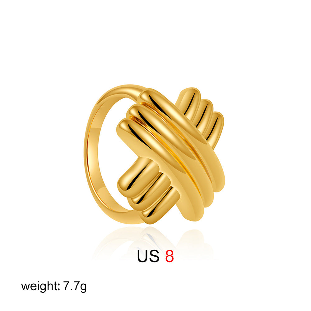 Wholesale 18K gold conch exaggerated opening ring