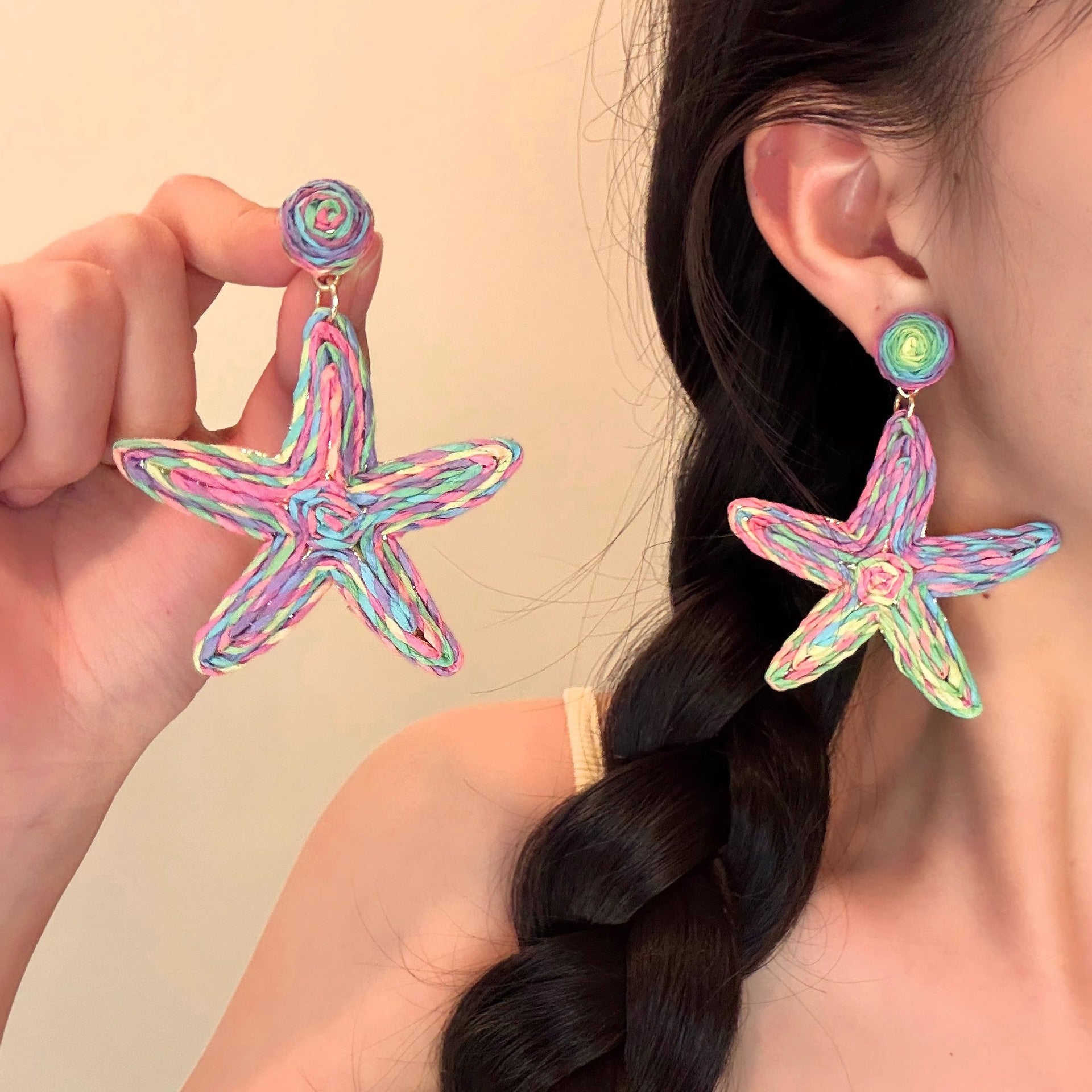 Wholesale Star Exaggerated Personality Starfish Earrings