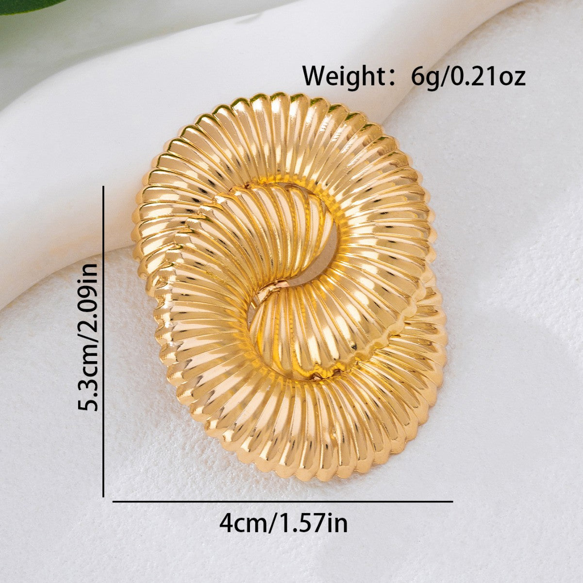 Wholesale Goldtone Iron Alloy Geometric Coil Spring Brooch For Women Party Streetwear Gift