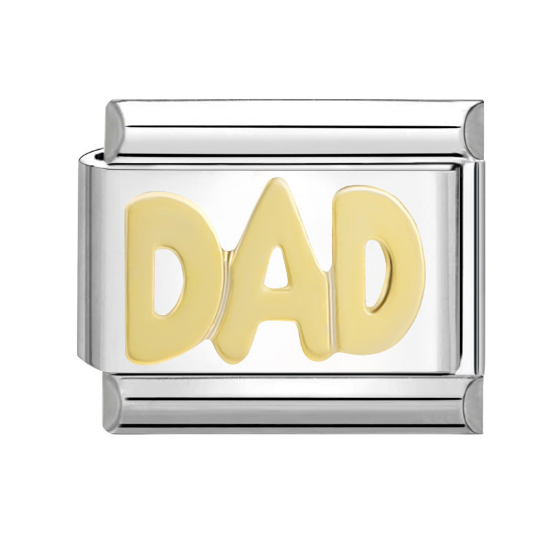 Wholesale Italian Modular Bracelet 9mm DIY Splicing Removable Titanium Steel Combinable Bracelet