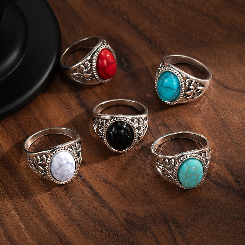 Wholesale Irregular Hollow Ring With Stone Inlay Geometric Design Trendy Women S Jewelry Accessory For Everyday Wear And Party