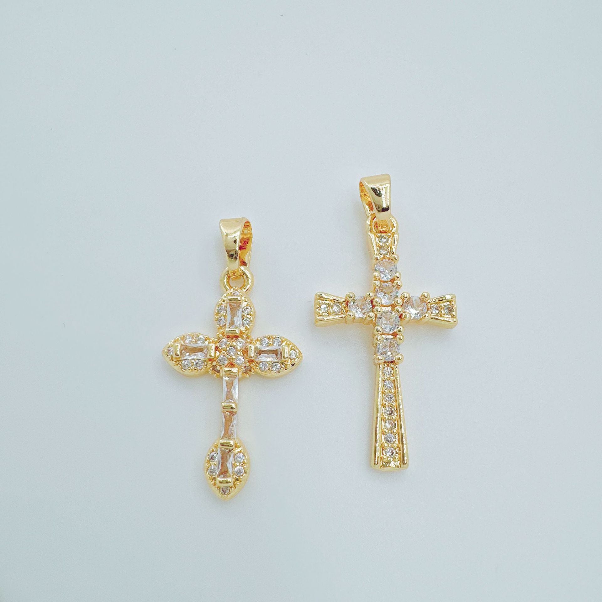Wholesale French Vintage Cross Pendant Full Rhinestone Boutique Jewelry Gift