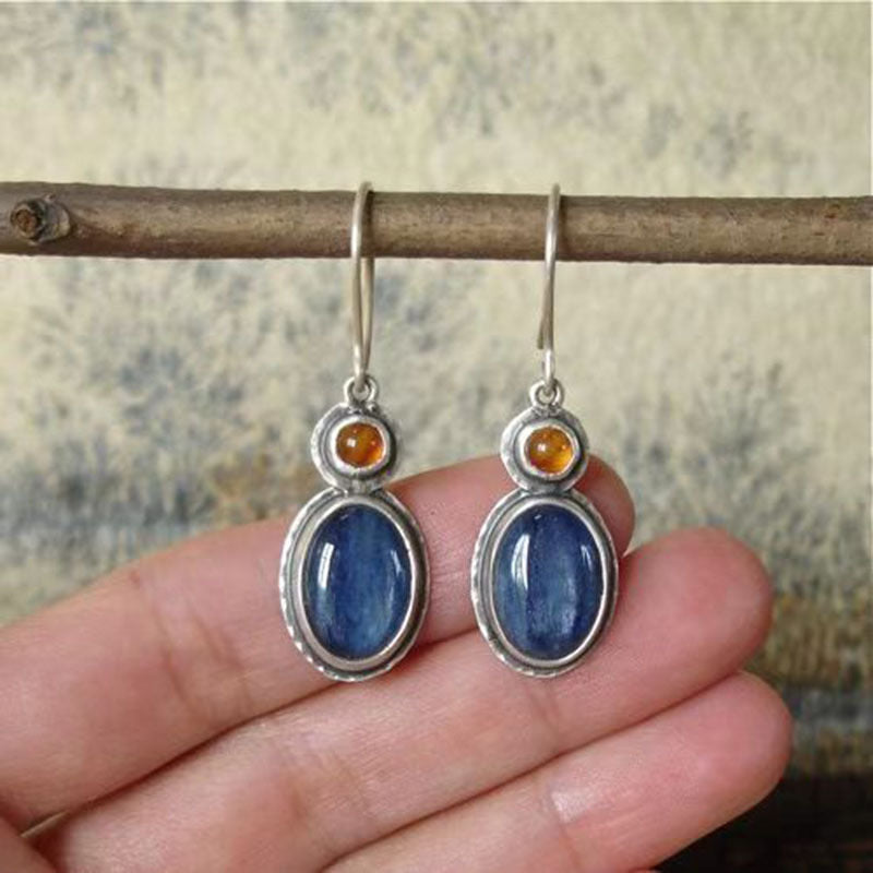 Wholesale  Ethnic Style Earrings Antique Simple Delicate Inlaid Drill Earrings