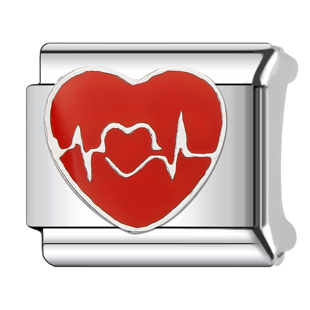 Wholesale Italian Charm Bracelet 9mm DIY Splicing Cute Creative Stainless Steel Composable Bracelet