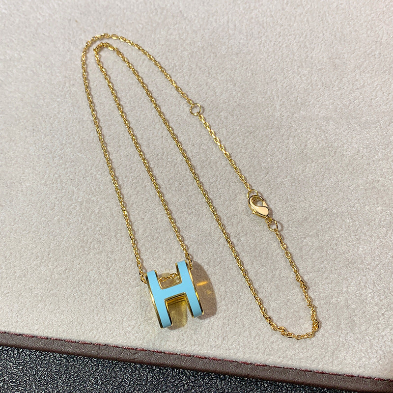 Wholesale V Gold H Letter Necklace