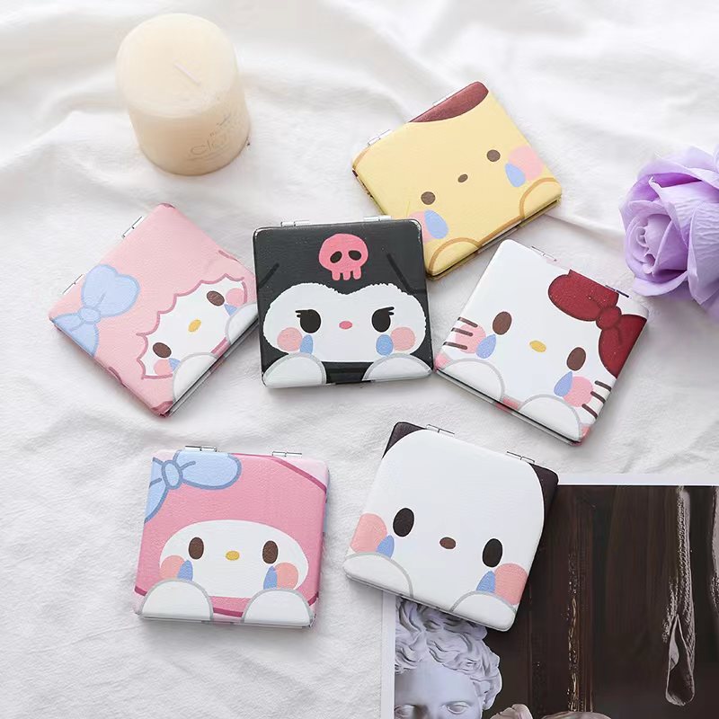 Wholesale Cartoon Cute Portable Mirror Folding Makeup Mirror ACCVIP-MR-Haic004