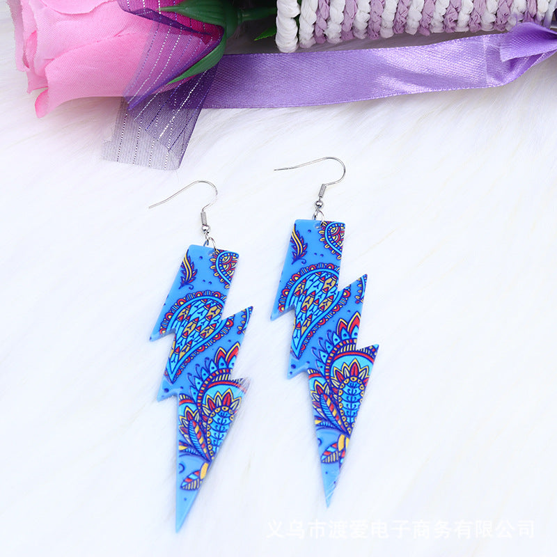 Wholesale Lightning Leopard Butterfly Acrylic Earrings ACC-ES-DA017