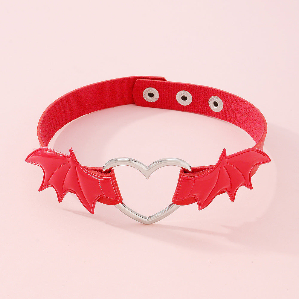Wholesale  Gothic Punk Vampire Necklace Love Wings choker Necklace