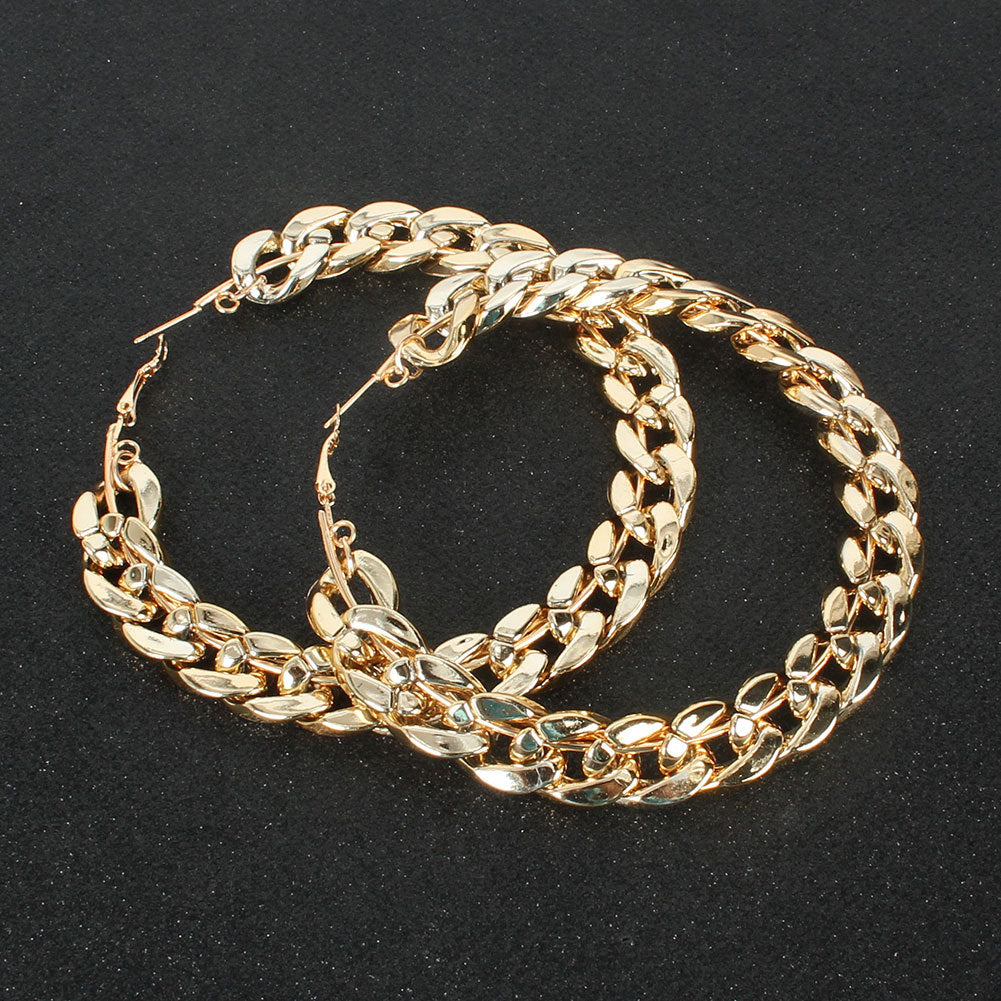 Wholesale Fashion Retro Geometric Round Metal Hoop Earrings ACC-ES-Tengc003