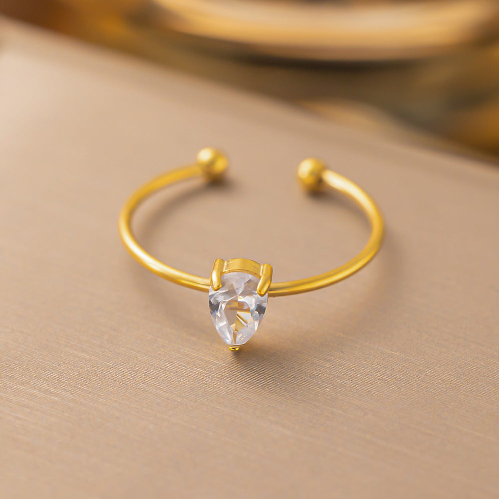 Wholesale Titanium Steel Light Luxury Adjustable Rings ACC-RS-YiBao002