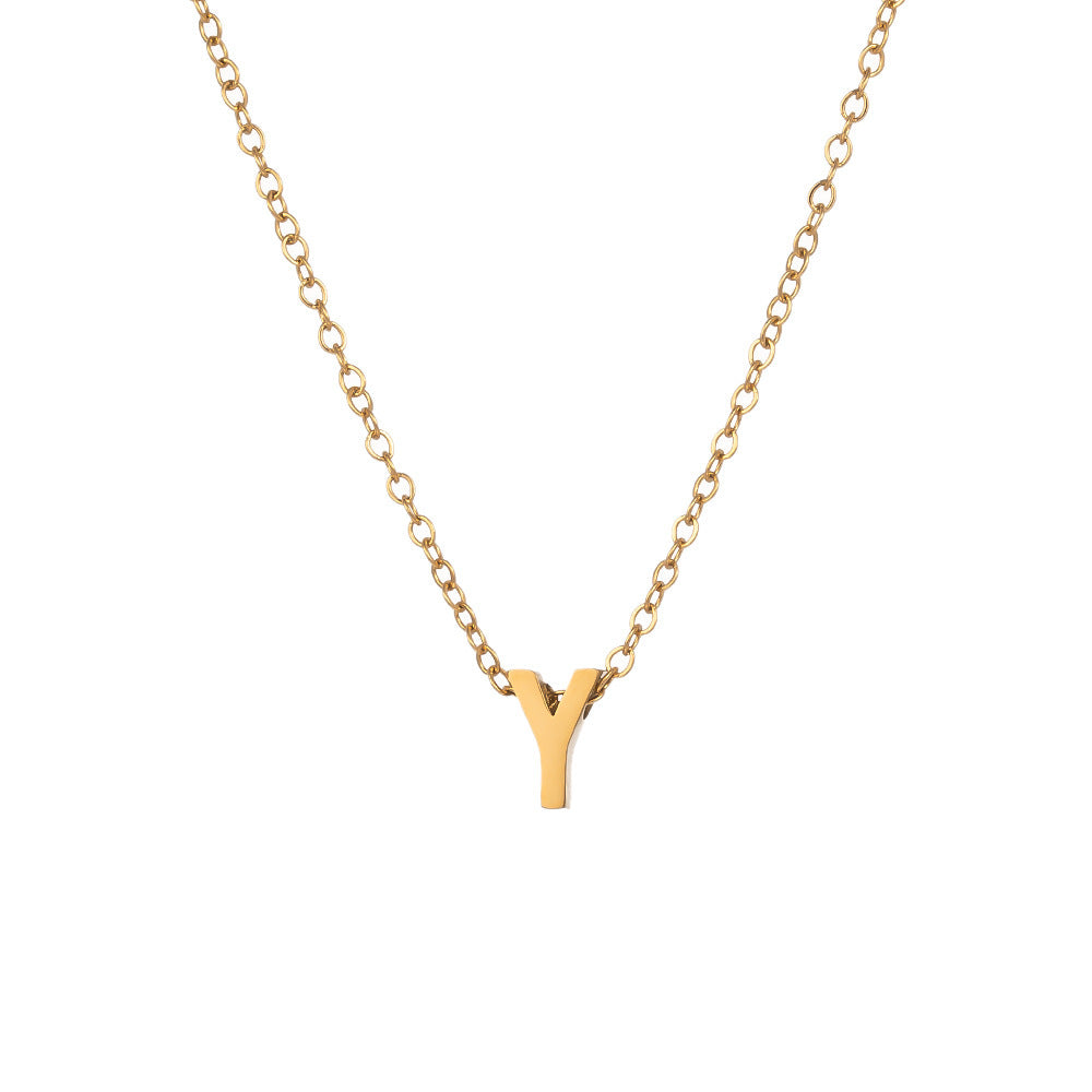 Wholesale Titanium Steel Necklace Letter Necklace ACC-NE-XuHao001