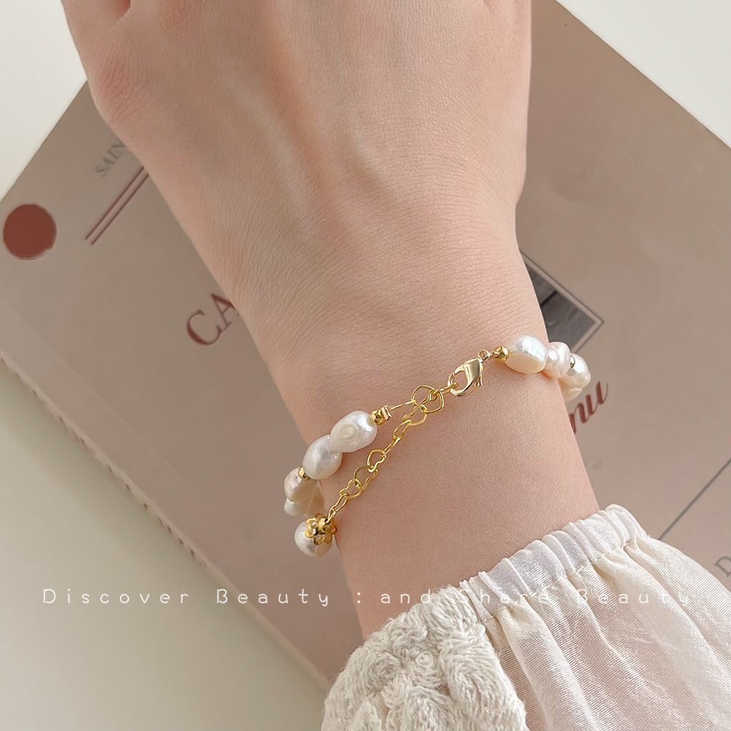Wholesale Baroque natural pearl bracelet