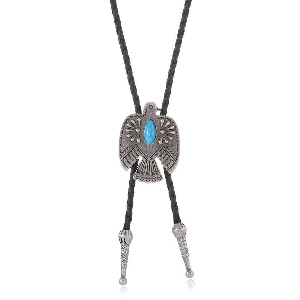 Wholesale Vintage Eagle Turquoise Long Sweater Chain
