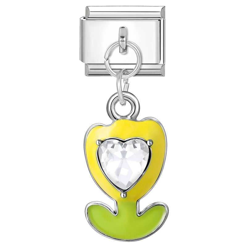 Wholesale Italian Charm Bracelet 9mm DIY Splicing Creative Pendant Stainless Steel Composable Bracelet