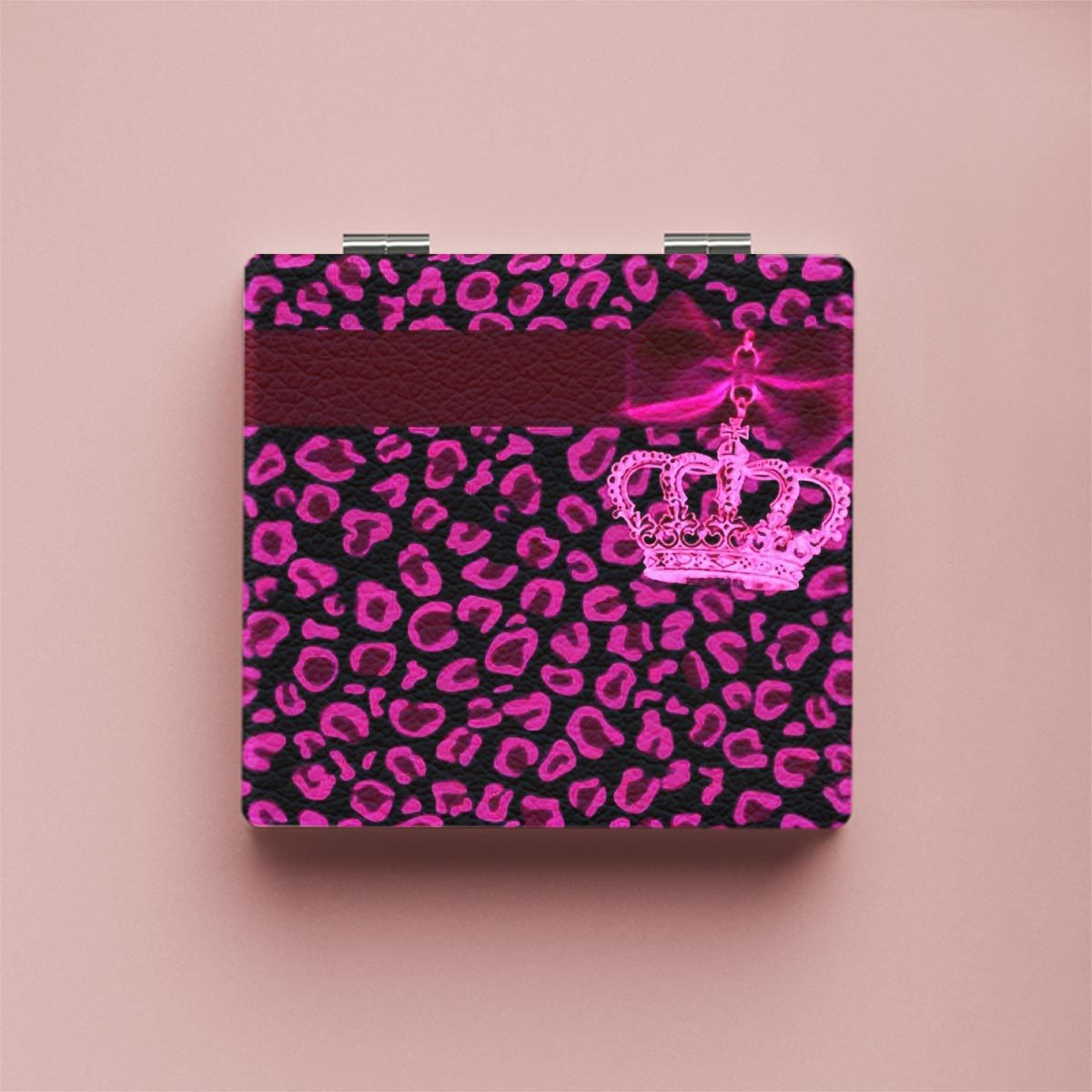 Wholesale Portable Cartoon Foldable Leopard Print Makeup Mirror ACC-MR-JiaS001