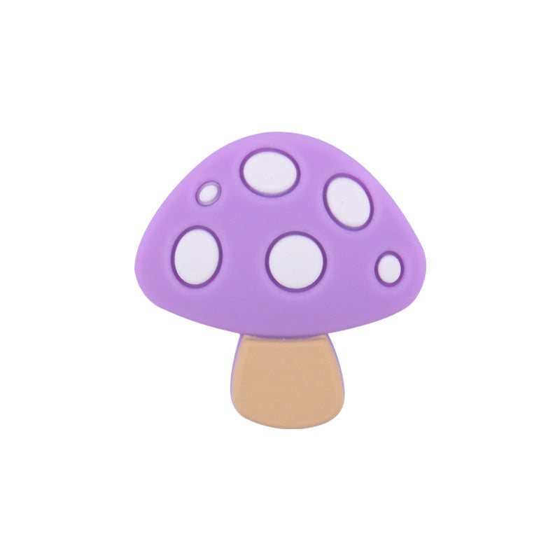 Wholesale 10pcs DIY Cartoon Silicone Mushroom Focal Beads ACC-BDS-GuangTian092