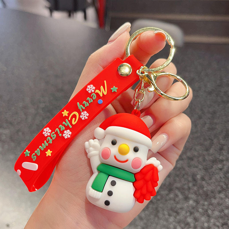 Wholesale Christmas  Keychain Cute Tree Elk Sock Pendant Car Key Accessory Gift For Men Women Boutique Resale