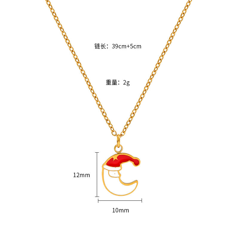 Wholesale Christmas  non-fading temperament stainless steel  necklace
