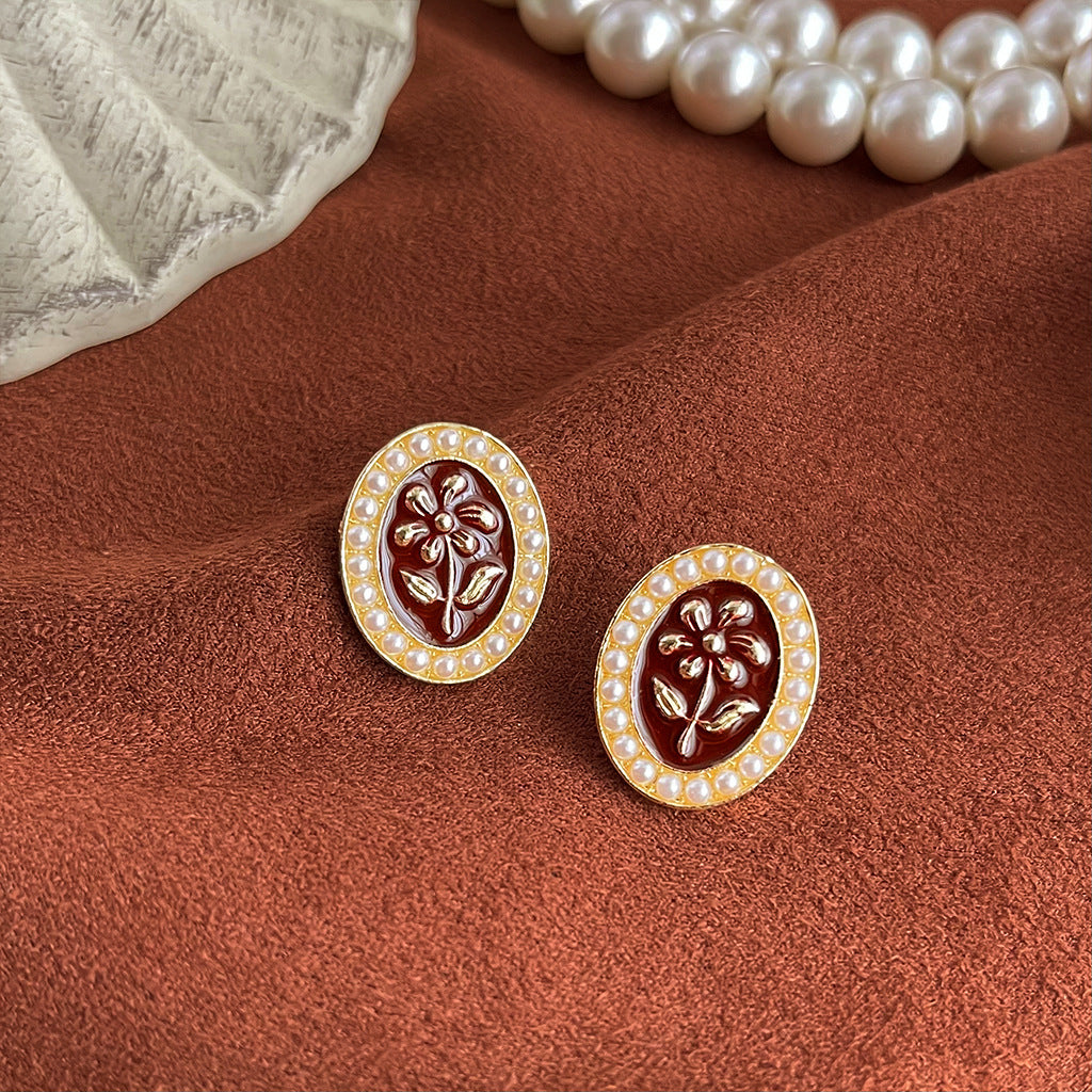 Wholesale Oil Drop Luxury Pearl Earrings