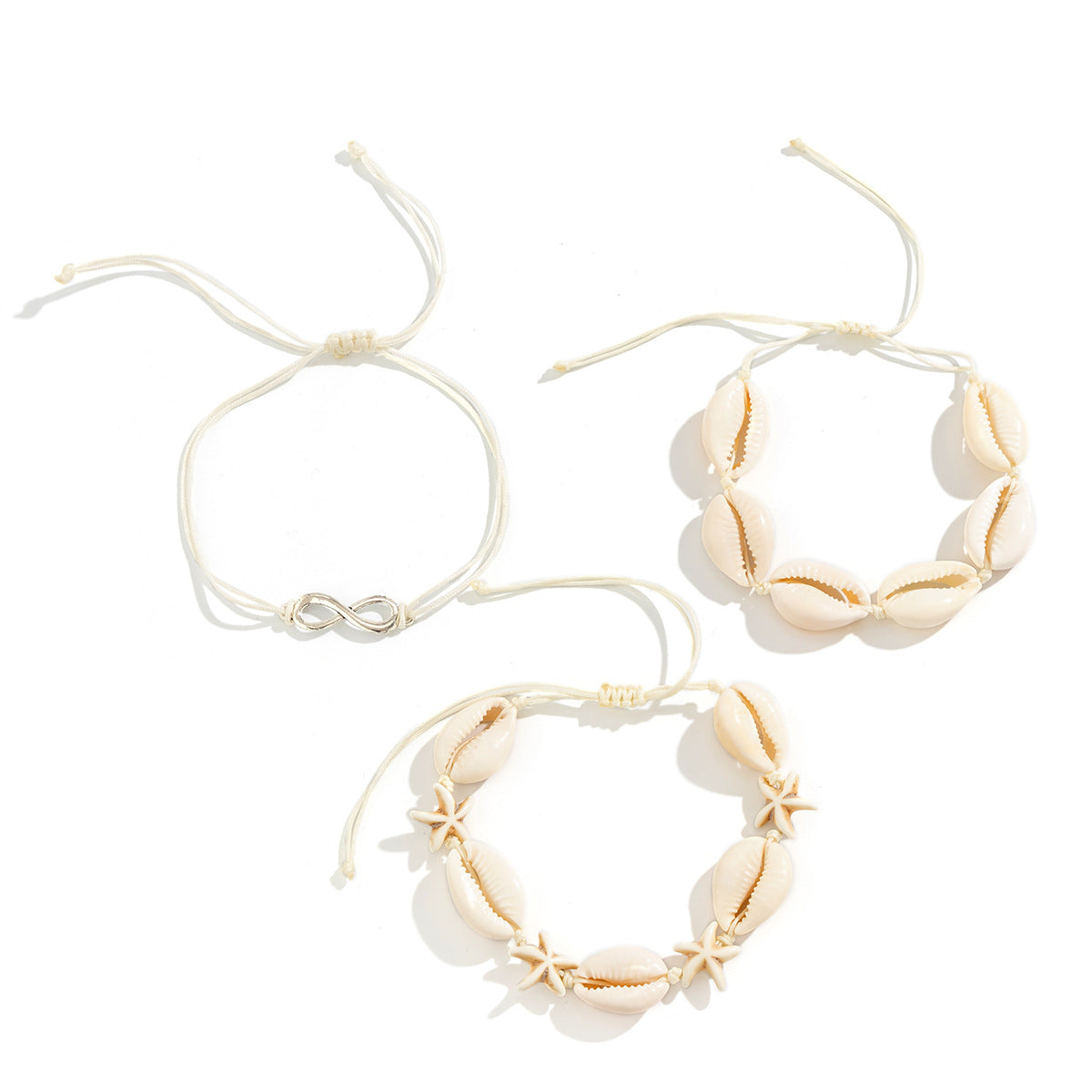 Wholesale Beach ocean style holiday shell anklets