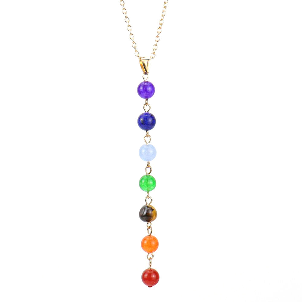 Wholesale  handmade natural stone multicolor agate colorful beads necklace