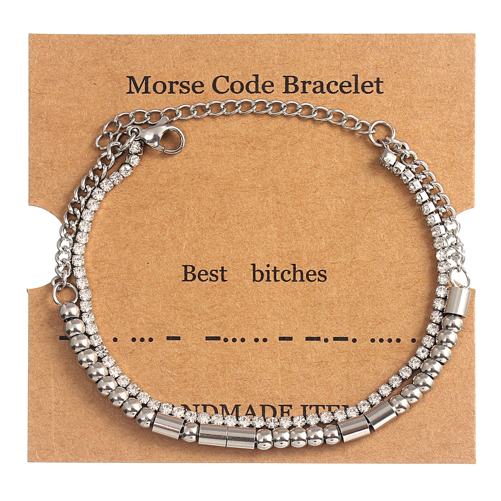 Bracelet en acier inoxydable à double couche à double couche à double couche à double couche à double couche