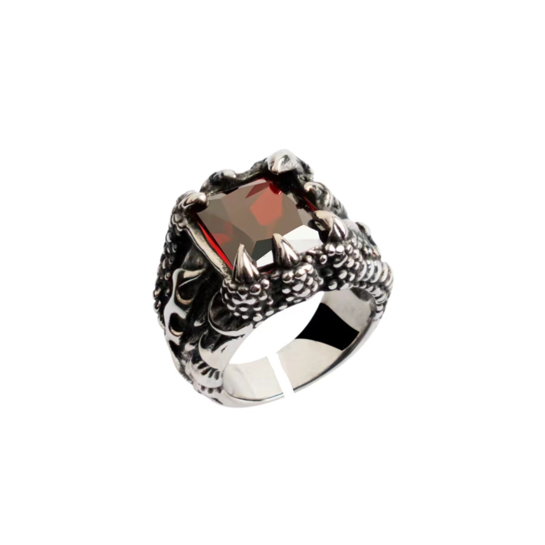 Wholesale Vintage Dragon Claw Men' s Adjustable Ring - Zinc Alloy Electroplated Red,  Fashion Accessory for Resale