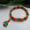 Wholesale  Christmas Santa Snowman Pendant Adjustable Red and Green Bead Bracelet