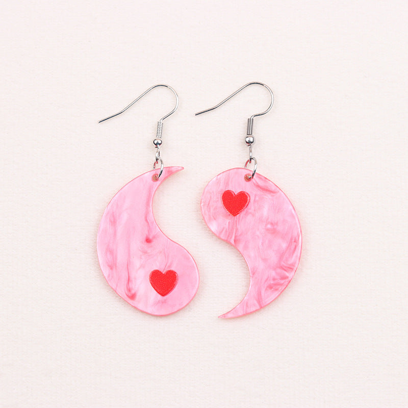 Wholesale Rainbow Love Gossip Acrylic Earrings ACC-ES-DA004