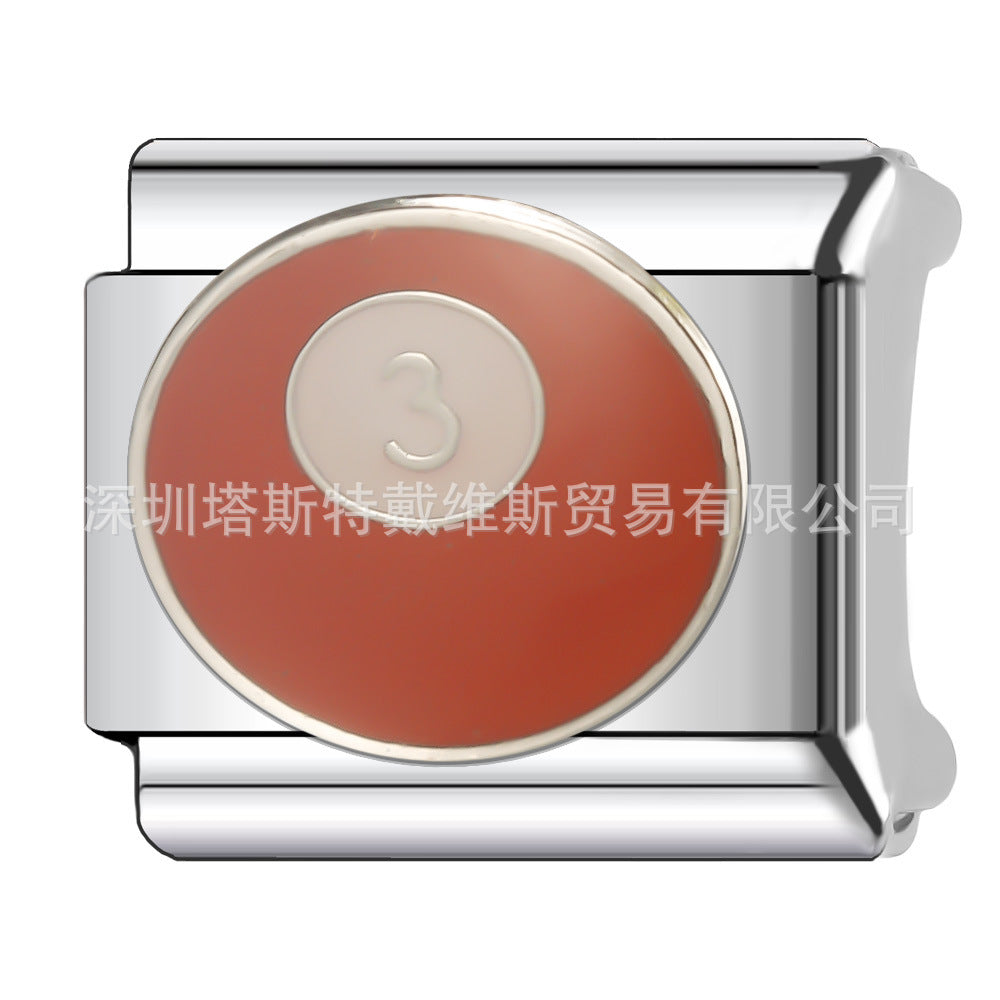 Wholesale 9mm Italian Charm Starter Bracelets DIY square Single Section Creative Stainless Steel Composable Bracelet