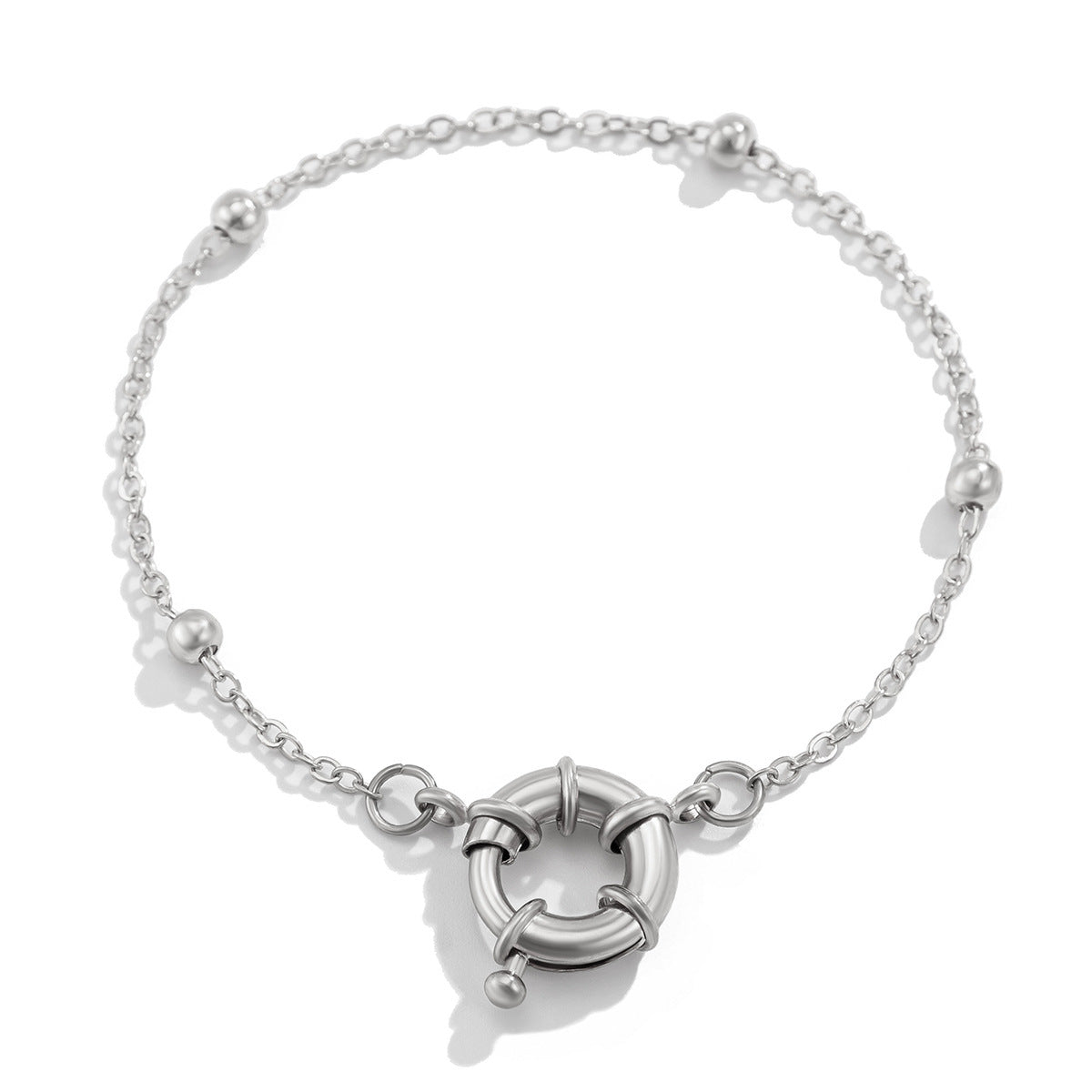 Wholesale Metal Snake Bone Chain Necklace Geometric Chain Spring Clasp Bracelet Necklace