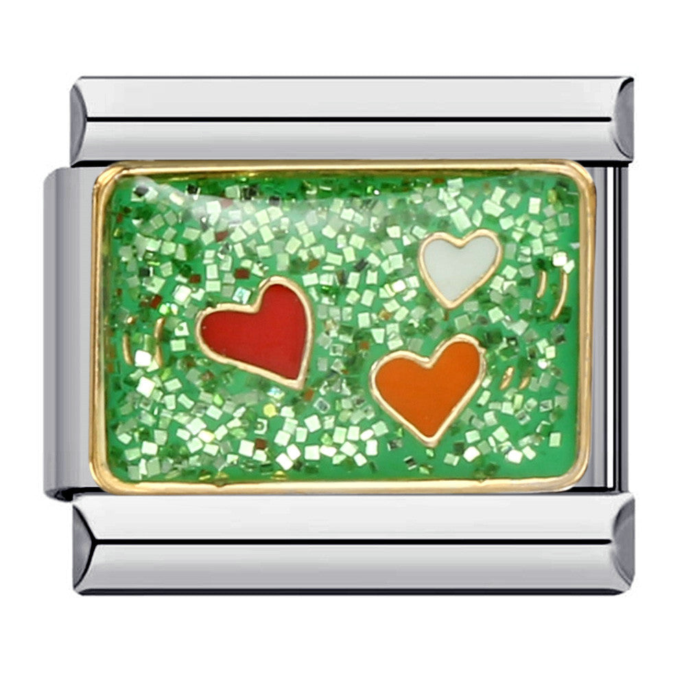 Bracciale italiano all'ingrosso Modular Glitter con giorni della settimana in acciaio al titanio