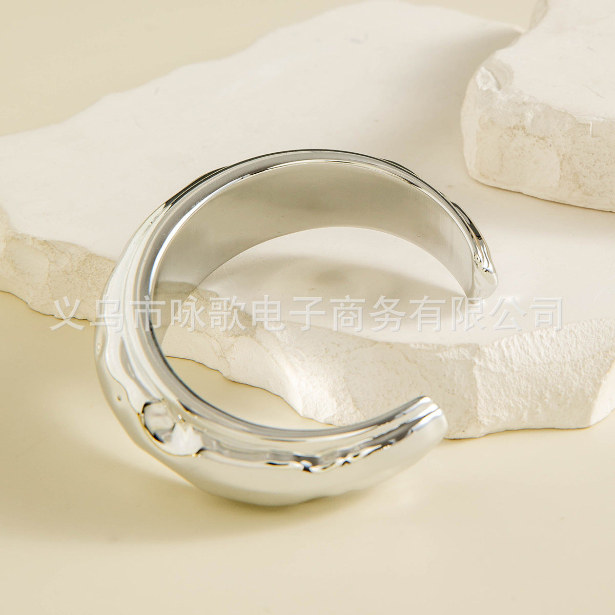Wholesale  geometric irregular CCB gold and silver bracelet