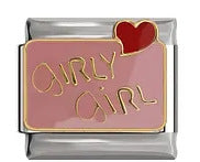 Wholesale  10pcs Italian Charm Bracelet 9mm DIY Splicing Pink Elements Stainless Steel Composable Bracelet