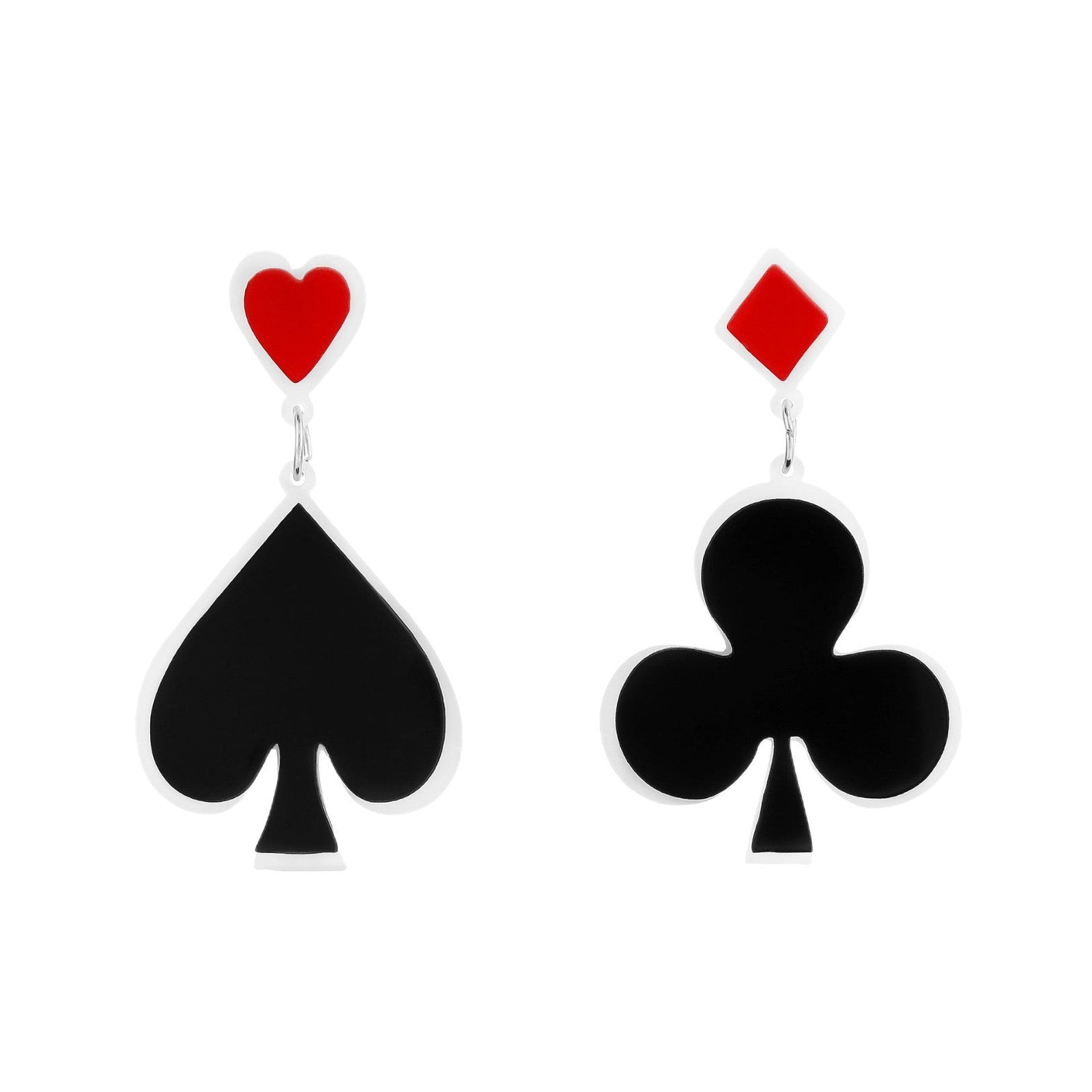 Wholesale  retro personality spades love high-end eardrop earrings