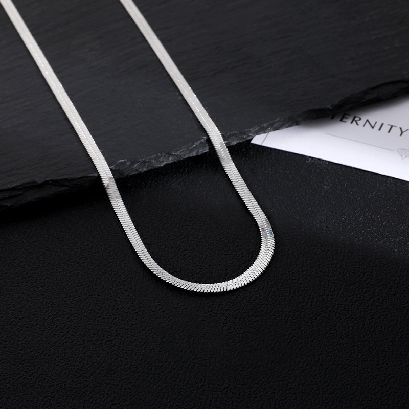 Wholesale Titanium Steel Non-fading Snake Bone Chain Necklace ACC-NE-Meihun006