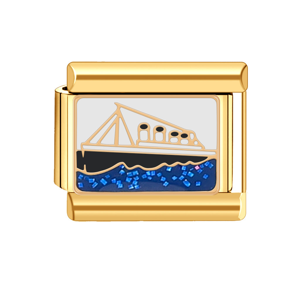 Wholesale Italian Charm Bracelet 9mm DIY Splicing Cute Creative Stainless Steel Composable Bracelet