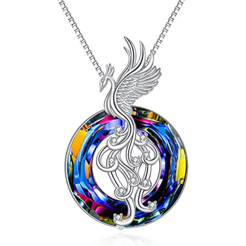 Wholesale Firebird Crystal Pendant Alloy Necklace