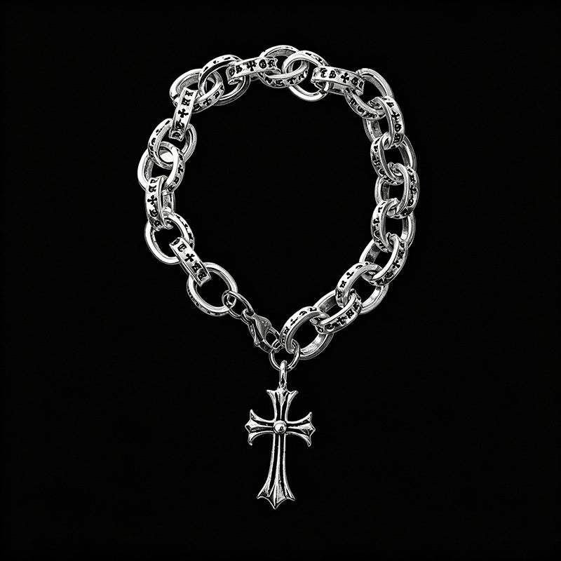 Wholesale Retro Cross Pendant Bracelet Unisex Alloy Jewelry Fashion Accessory Gift