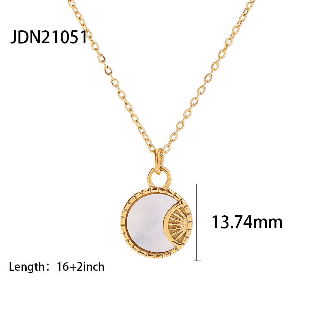 Wholesale Vintage Twist Chain  Stainless Steel Heart Shape Necklace