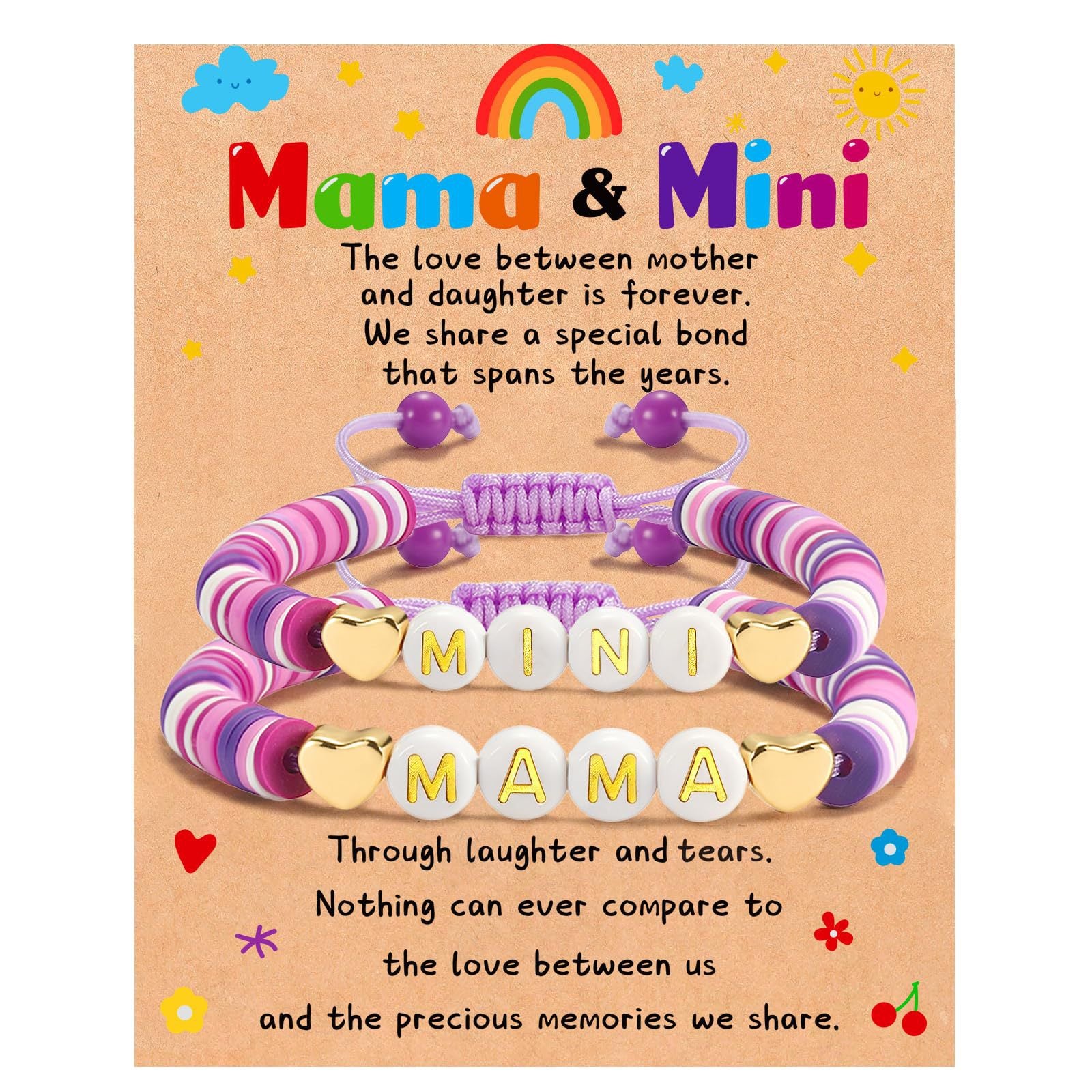 Wholesale Parent-child Gift Single Loop Braided Adjustable Soft Clay Slice Bracelet ACC-BT-FenRui003