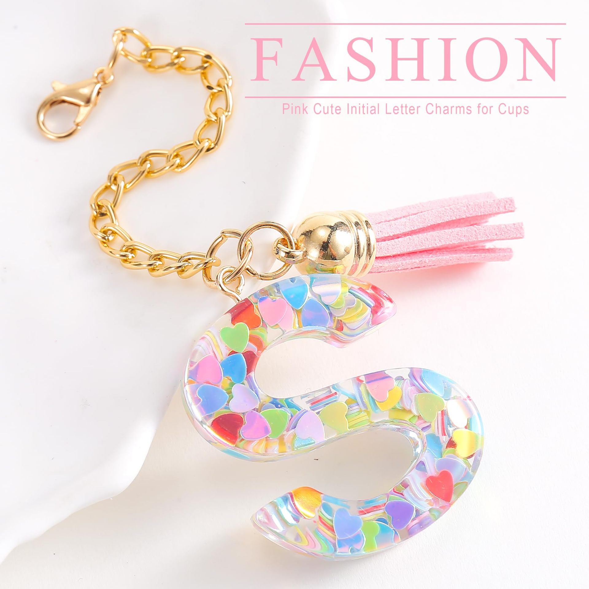 Wholesale Cartoon 26 Letters Resin Hanging Chain Cup Accessories Chain ACC-CA-Jiay001