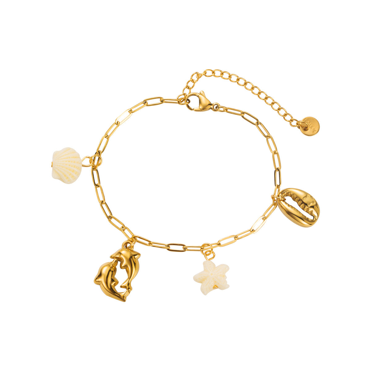 Wholesale Stainless Steel Starfish Shell Bracelet