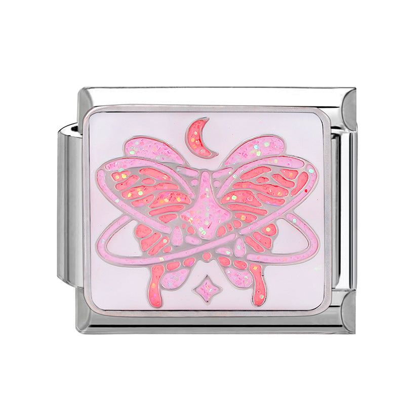 Wholesale Italian Charm Bracelet 9mm DIY Splicing Valentine' s Day Stainless Steel Composable Bracelet