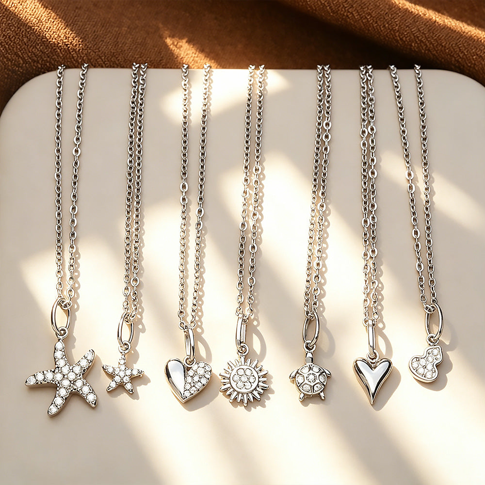 Wholesale Stylish 18K Gold Plated Sea Turtle Pendant Necklace Stainless Steel Chain Fashion Jewelry Gift For Resale