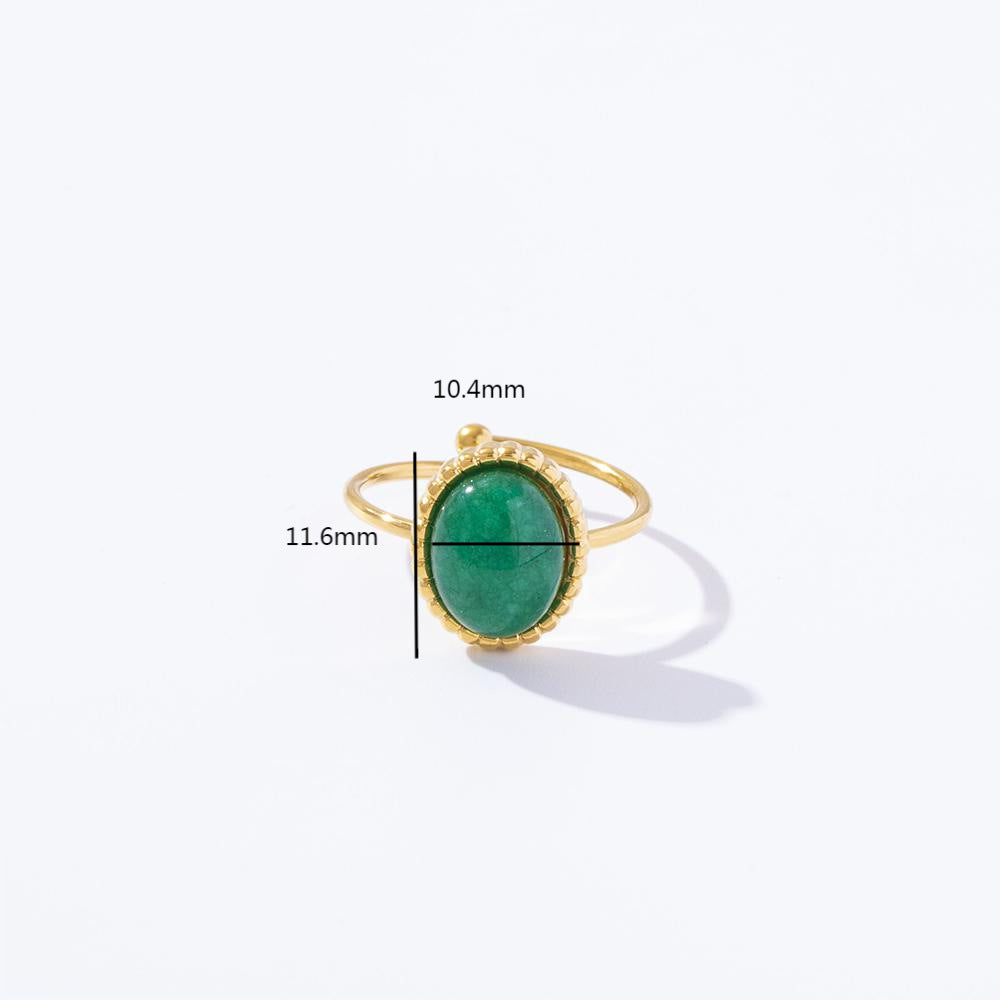 Wholesale Vintage Stainless Steel Ring 18K Gold Plated Movable Rings ACC-RS-YuHui001