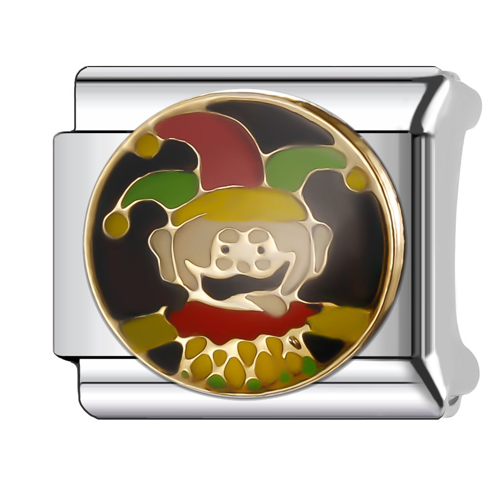 Wholesale Italian Charm Bracelet 9mm DIY Splicing Stainless Steel Creative Pattern Composable Bracelet