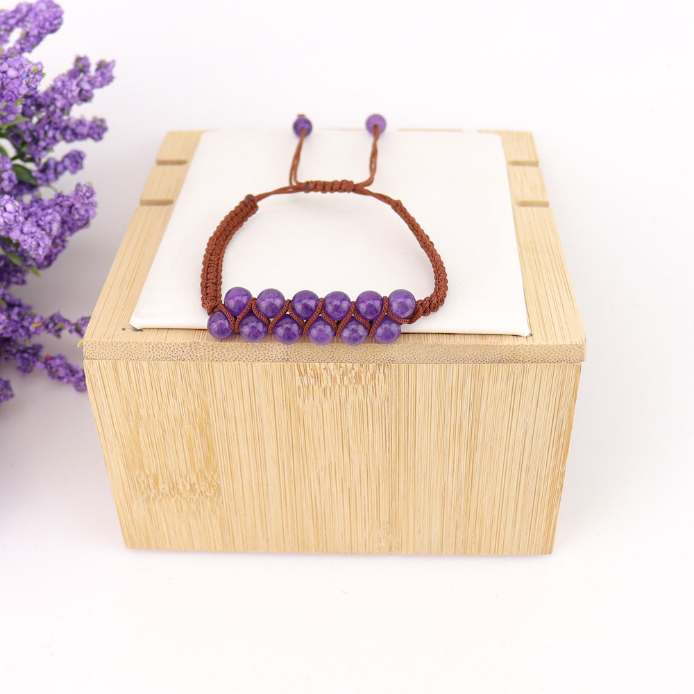 Wholesale Bohemian Handwoven Crystal Double Row Bracelet - Fashion Accessory for Everyday Wear
