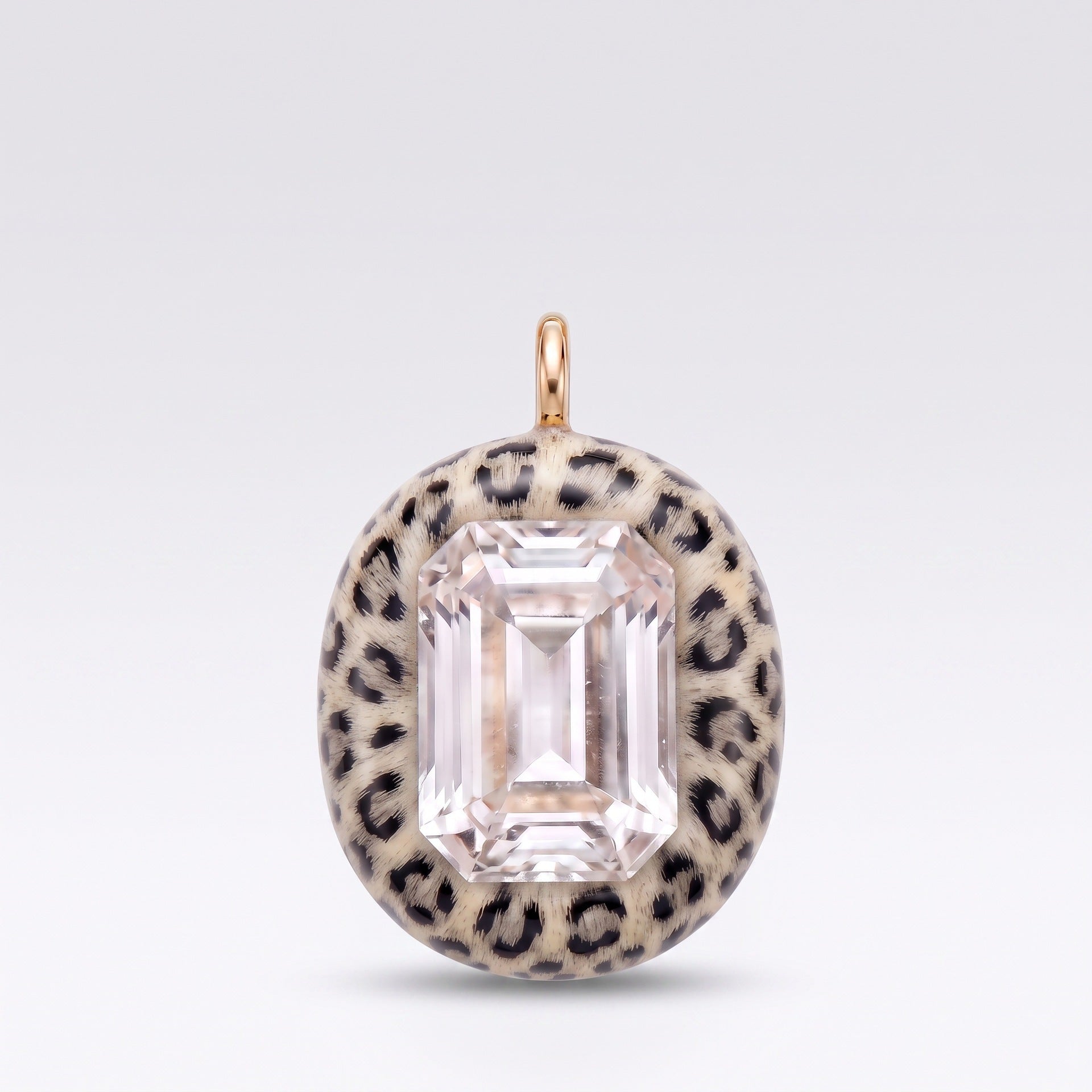 Wholesale Stainless Steel Zebra Pattern Pendant With Open Chain 18K Gold Tone Finish DIY Jewelry Accessory For Fashion Gift